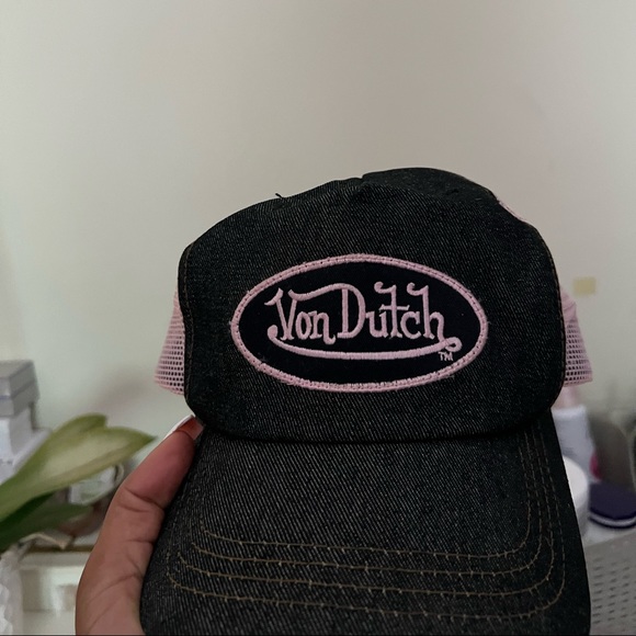 VON DUTCH trucker hat denim 90s Vintage - Picture 2 of 5